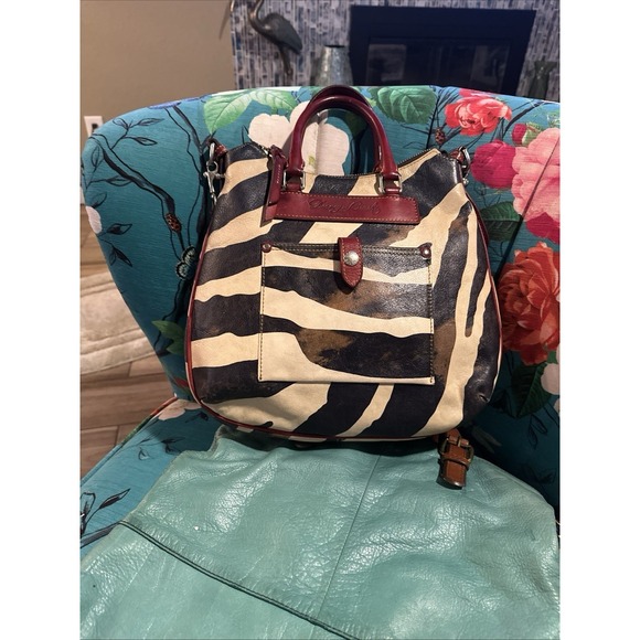 Dooney & Bourke Handbags - Dooney & Bourke Florentine juliette leather zebra print purse bag